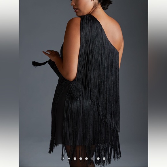 Anthropologie hutch one shoulder fringed mini dress - Picture 6 of 16